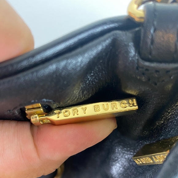 Tory Burch Black Reva Clutch with Gold Hardwear - Picture 6 of 6